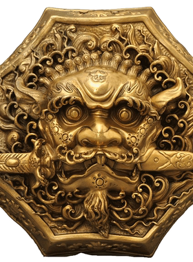 八卦挂件睚眦风水铜狮子