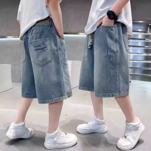 男童牛仔短裤五分裤夏季外穿