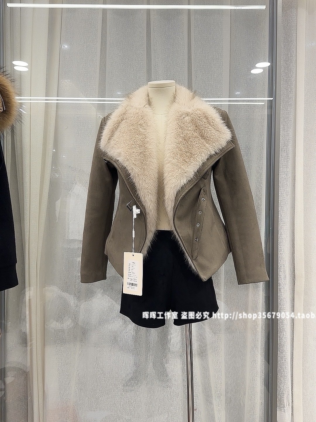 2025新款女装秋冬韩版宽松显瘦麂皮绒外套女短款机车服女外套女,女装/女士精品,短外套,淘宝优惠券,粉丝福利购,淘宝优惠卷