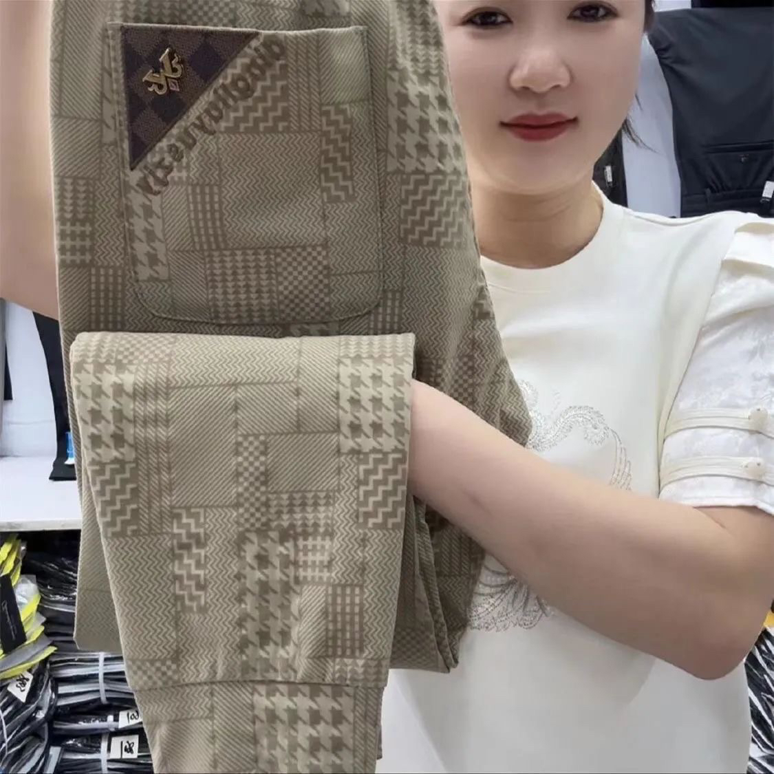 2025夏季速干冰丝休闲裤男士高档束脚裤潮流潮牌百搭轻奢小脚裤子