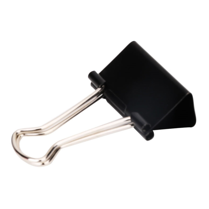 델리 블랙 롱 테일 클립 중간 티켓 클립 문서 대형 제비 테일 클립 12 박스형 시험지 작은 금속 철 클립