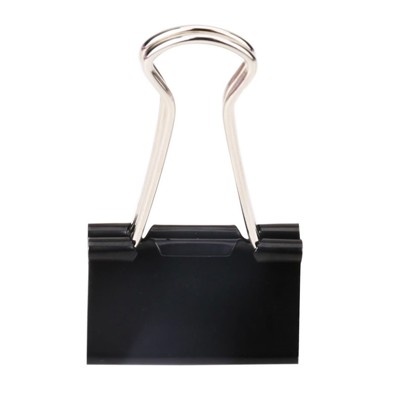 델리 블랙 롱 테일 클립 중간 티켓 클립 문서 대형 제비 테일 클립 12 박스형 시험지 작은 금속 철 클립