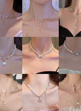 链小众珍珠链配设计女轻奢复古