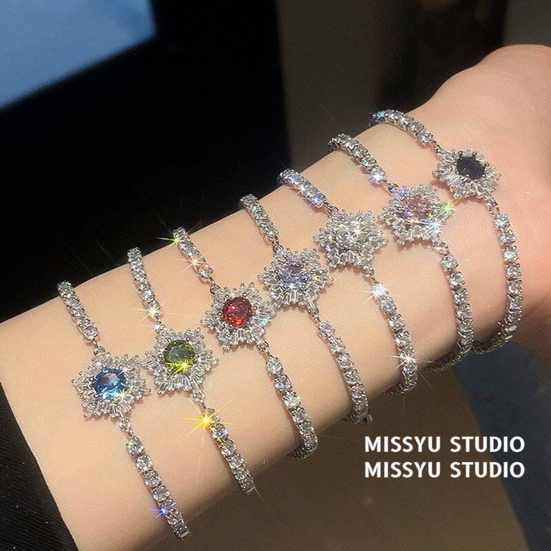 手饰璀璨轻奢彩色甜美星芒锆石