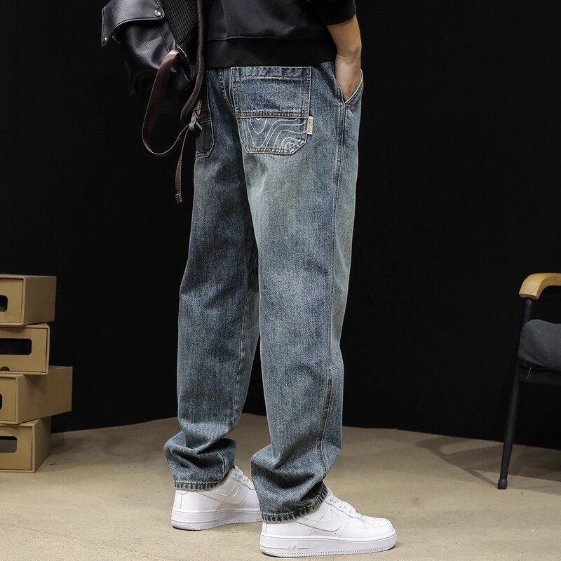 男士男裤大码子直筒裤美式款春秋