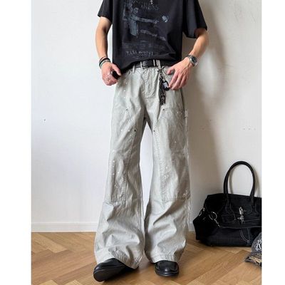 宽松字廓美式春秋季裤子质感潮