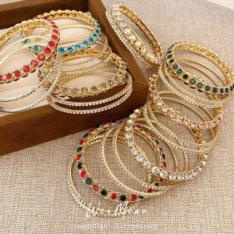 新款欧美时尚几何套装精致镶钻