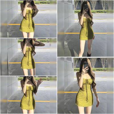 泰式穿搭性感纯欲吊带洋装女装春季新款重要场合漂亮修身短裙子