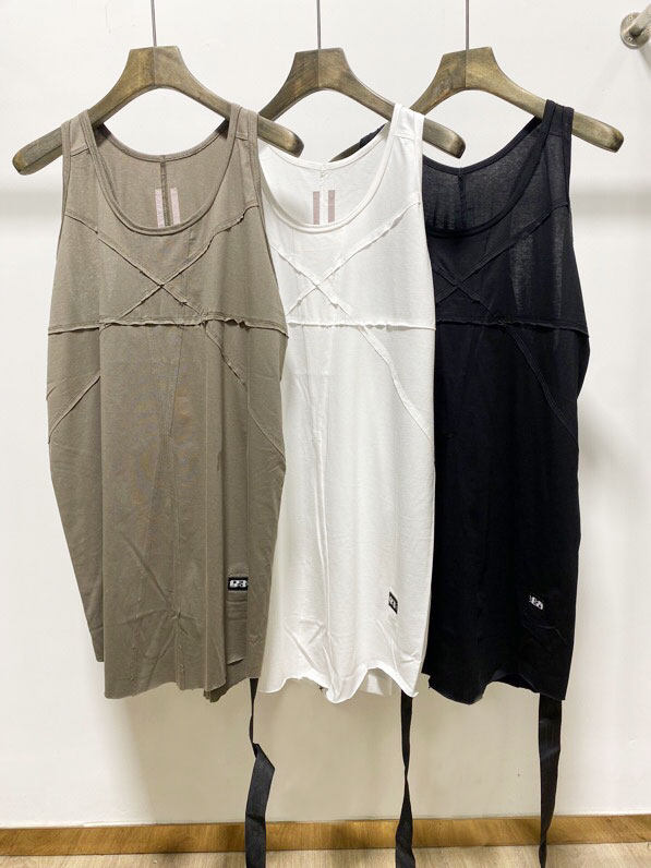 thumbnail for Summer dark side line new streamer webbing geometric lines burr stitching men and women same style mid-length vest