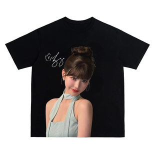 张元英美式数码直喷透气印花美式复古圆领高街休闲纯棉短袖T恤潮