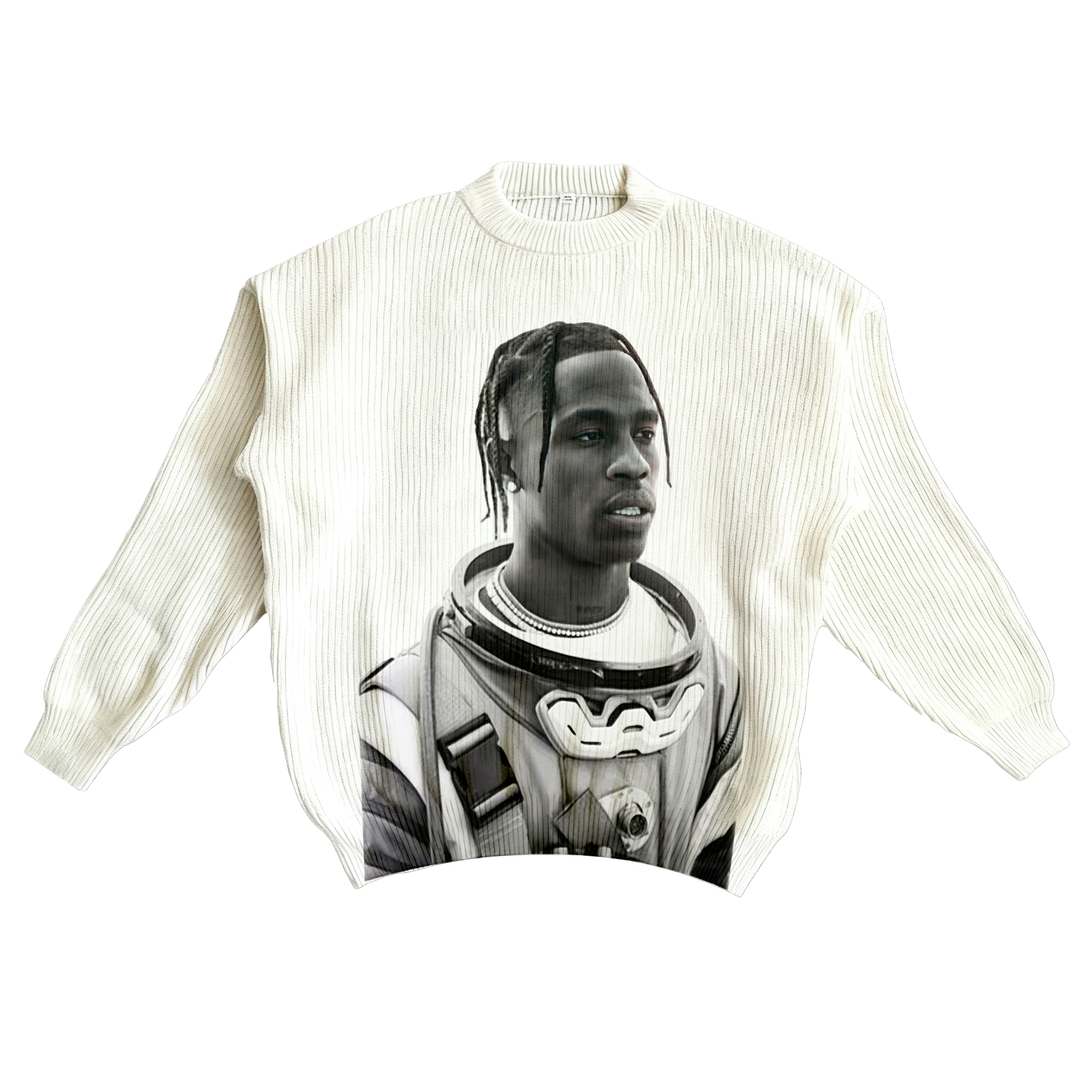 TravisScott数码直喷保暖毛衣