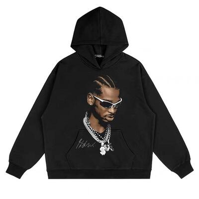 美式复古水洗印花圆领卫衣