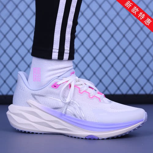 李宁2025新款女子跑步鞋风翼2轻质缓震舒适透气运动跑步鞋女鞋