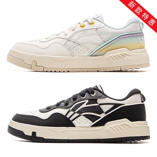 李宁2025冬季新款女子休闲板鞋COMMON 80S百搭舒适软弹经典休闲鞋