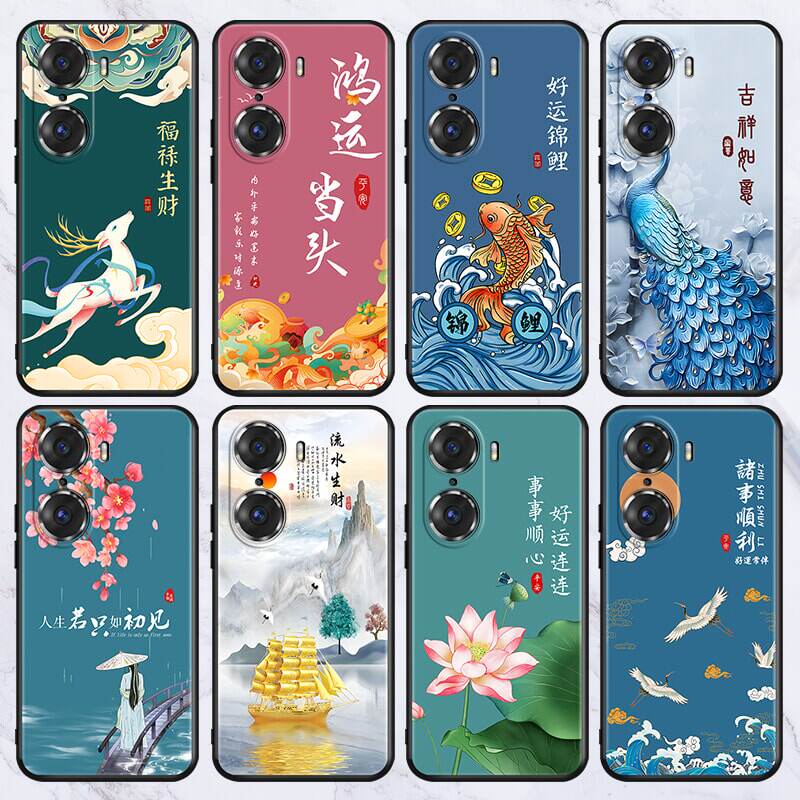 适用华为荣耀8/20/30/9/10/lite青春/s/gt/se批发新款防摔手机壳iphone荣誉Magic5/90/100/70/80/60/国风外壳