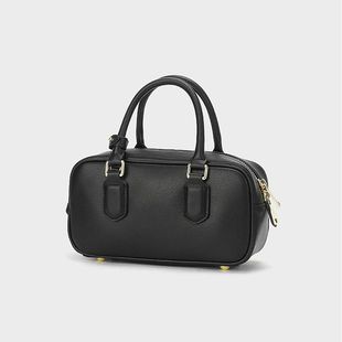 枕头女士真皮包韩版手提斜挎小众包包波士顿保龄球包小方包包