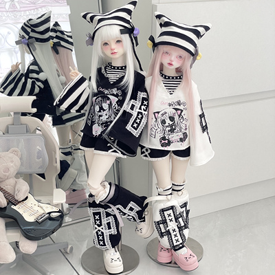 【现货】BJD4分亚文化娃衣亚迷猫-MDD熊妹MSD囡囡体大力力等可穿
