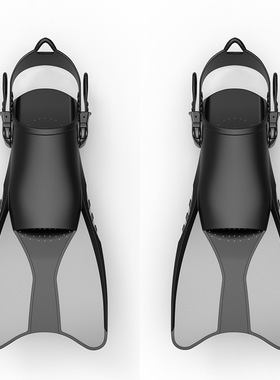 跨境可调系带专业蛙鞋自由泳潜水浮潜训练游泳装备成人脚蹼