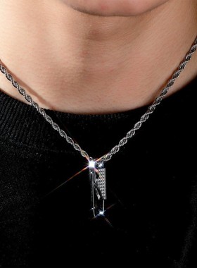 欧美男士潮搭高品质可拆卸拉片项链包包外套羽绒服拉链头可用吊坠