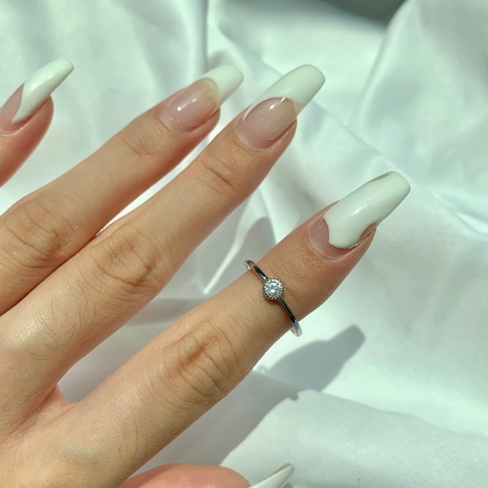 925纯银镀18k金圆包戒指女简约精致圆形细戒指环手饰品生日礼物