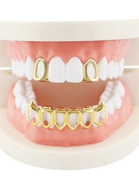 欧美嘻哈牙套hiphop组合装镂空尖饰品金牙小虎牙Grillz吸血鬼万圣