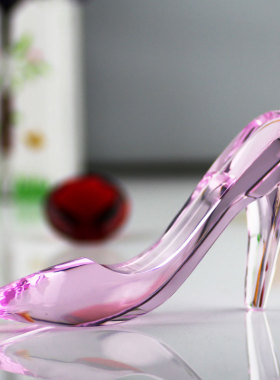 灰姑娘刻字情人节玻璃鞋送老婆