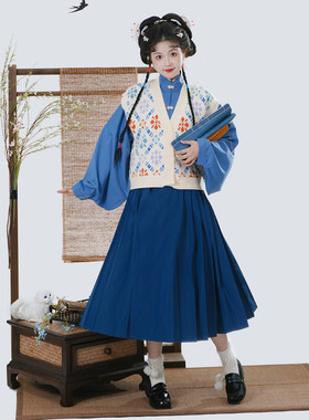 楚汉灵韵唐背子团花纹琵琶袖
