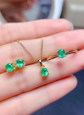 项链坠纯银镀黄金时尚款风戒指