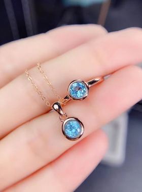 纯银托帕石戒指时尚款风项链坠