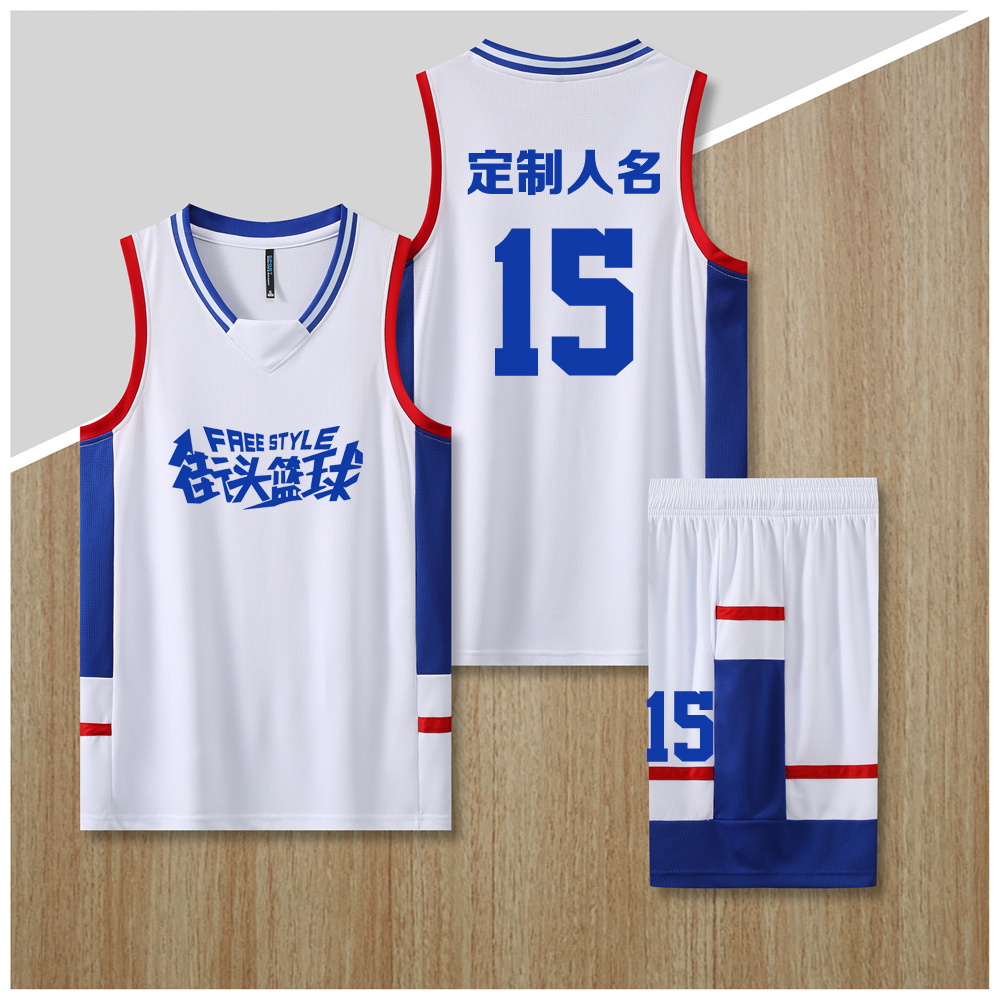 篮球服套装定制球队比赛训练服中大学生运动队服背心球衣8305白色