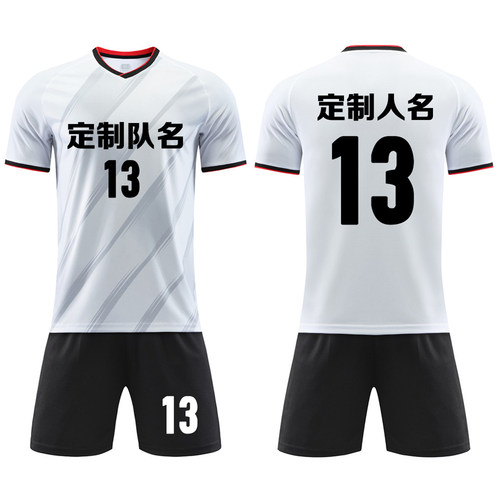 成人儿童学生足球服套装定制印刷