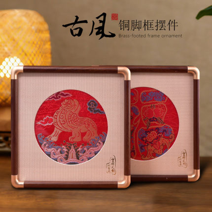 南京礼品云锦文创摆件送老外礼品国学非遗特色纪念品云锦摆件