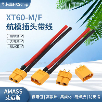 Amass艾迈斯XT60插头带线