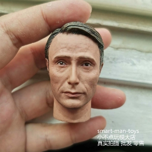 1/6 汉尼拔2.0 头雕 麦德斯米科尔森 兵人散件