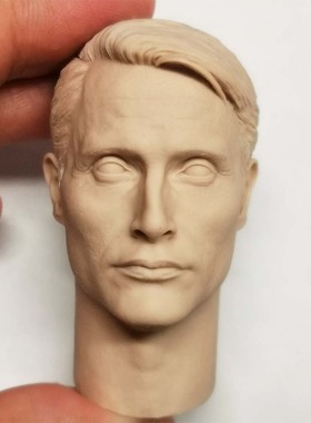 claudio 1/6白模 汉尼拔 麦斯米科尔森 头雕 海外定制高品质