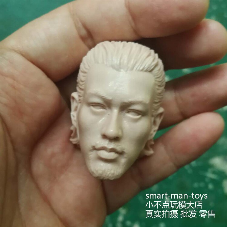 1/6白模头雕 亚洲男头 背头发型 斧头帮帮主 老上海大哥 坤哥
