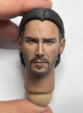 高品质第三方1/6 Nut杀神头雕约翰威克 基努里维斯头雕 非ht