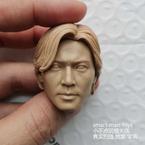 1/6 头雕 郑伊健白模 古惑仔 兵人配件