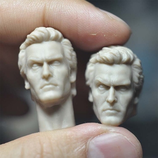 1/12 6寸 ml shf mafex mezco 鬼玩人 阿什 真人头雕 白膜