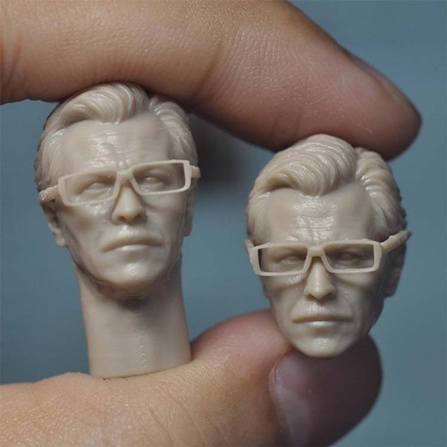 1/12 6寸 ml mafex mezco 蝙蝠侠 戈登警长 含眼镜 真人头雕 白膜