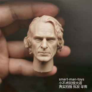 1/6白模头雕 杰昆小丑 Joker 疯癫者 杰昆菲尼克斯 兵人配件