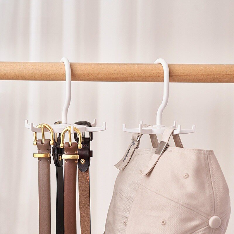 日本KM多功能帽子收纳架衣帽间包皮带领带整理挂钩塑料置物架家用