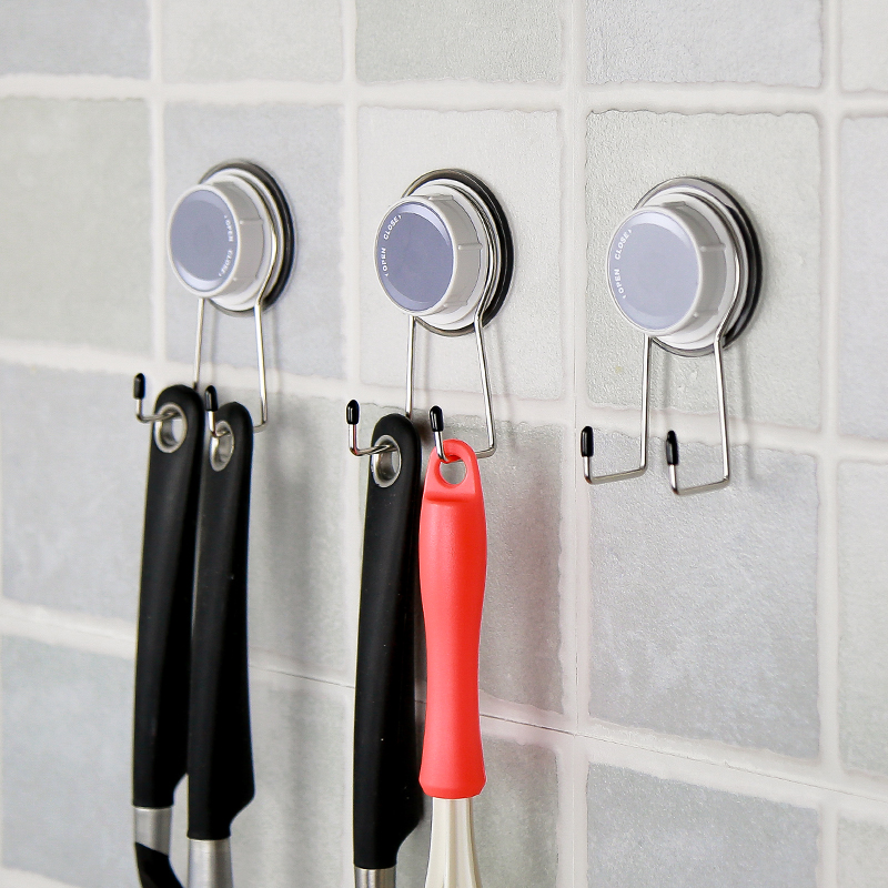 dehub韩国无痕双头厨房吸盘挂钩