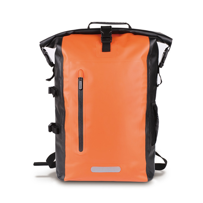 户外漂流骑行游泳涂层夹网双肩25L溯溪包水桶包干燥袋PVC防水包