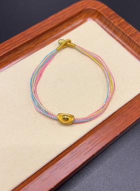 端午节五彩绳小粽子手链手工编织男女宝宝儿童手绳diy五色线饰品