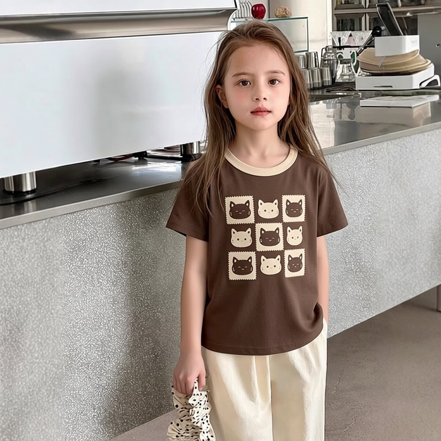 儿童纯棉短袖T恤2026夏季新款外贸童装 韩版女童卡通上衣宝宝衣服