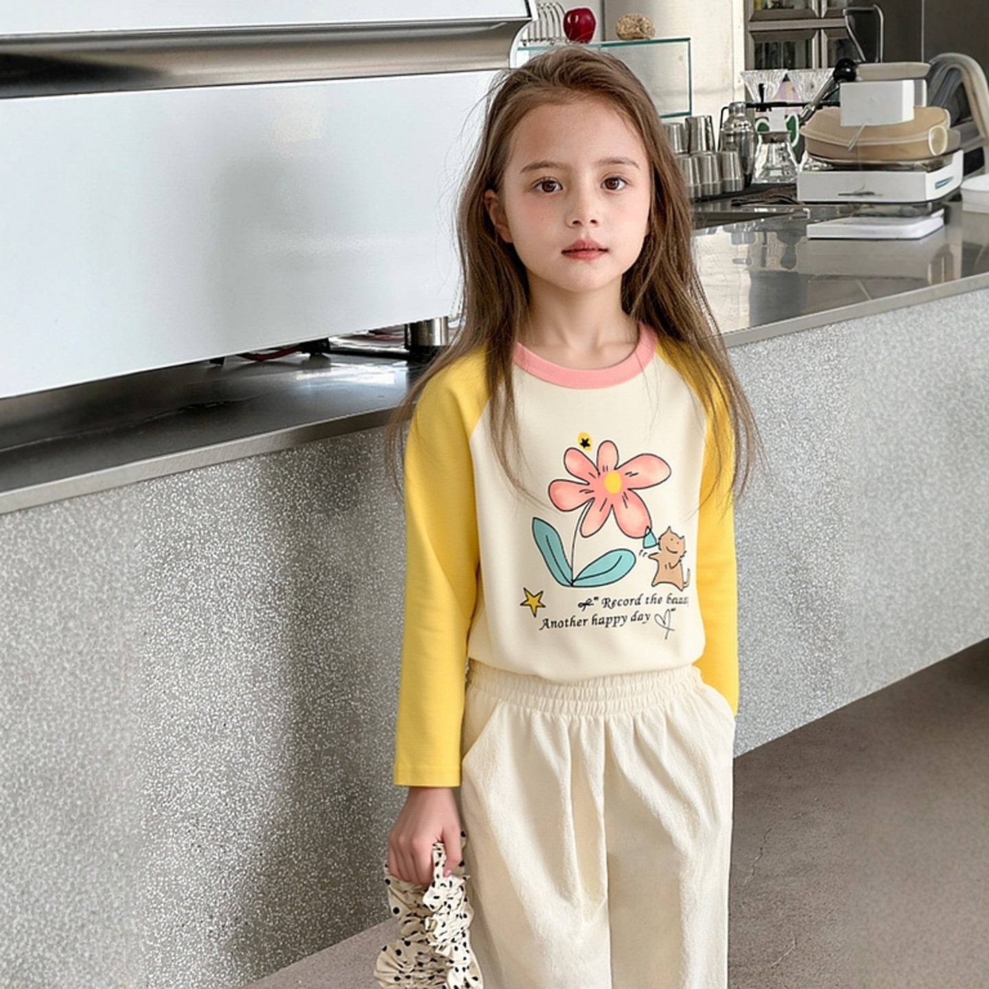 品牌外贸童装儿童打底衫春季新款2026女孩纯棉长袖T恤宝宝衣服ins