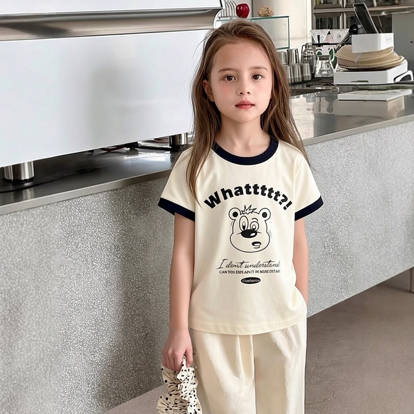 女童韩版童装2026夏装新款儿童纯棉卡通印花短袖T恤 宝宝洋气衣服