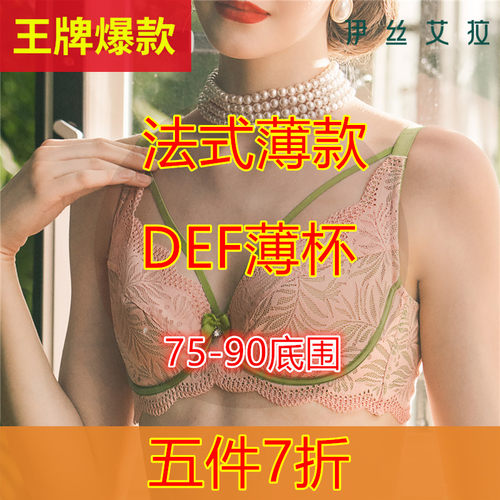 伊丝艾拉5件7折大胸显小文胸