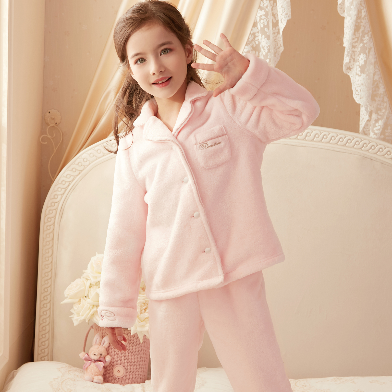 rosetree珊瑚绒睡衣秋冬季